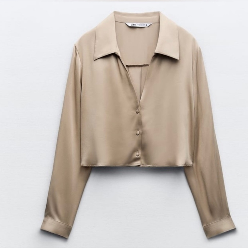 Cropped satin